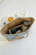 Load image into Gallery viewer, Chevron Straw Tote Bag