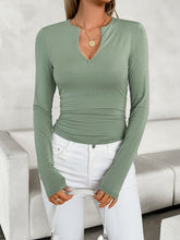 Load image into Gallery viewer, Notched Long Sleeve T-Shirt