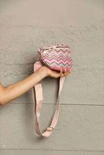 Load image into Gallery viewer, Adored Chevron Straw Sling Bag