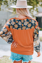 Load image into Gallery viewer, Slogan Graphic Floral Long Sleeve Top