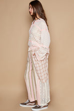 Load image into Gallery viewer, POL Drawstring Plaid Print Lace Straight Pants