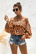 Load image into Gallery viewer, Polka Dot Off-Shoulder Layered Blouse