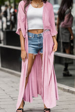 Load image into Gallery viewer, Lace Detail Half Sleeve Open Front Cardigan