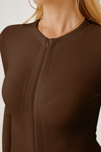 Load image into Gallery viewer, Zip Up Long Sleeve Bodysuit