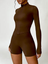Load image into Gallery viewer, Zip Up Mock Neck Long Sleeve Active Outerwear