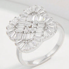 Load image into Gallery viewer, 925 Sterling Silver Zircon Geometric Shape Ring