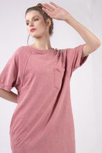 Load image into Gallery viewer, VERY J Washed Round Neck Mini Tee Dress