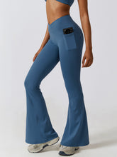 Load image into Gallery viewer, Flare Leg Active Pants with Pockets