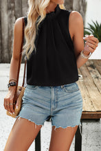 Load image into Gallery viewer, Ruched Mock Neck Tank
