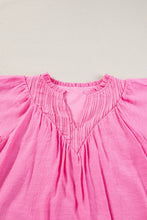 Load image into Gallery viewer, Ruffled Notched Cap Sleeve Blouse