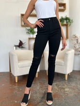 Load image into Gallery viewer, Judy Blue Full Size Distressed Tummy Control High Waist Skinny Jeans