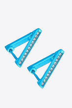 Load image into Gallery viewer, Rhinestone Triangle Copper Earrings