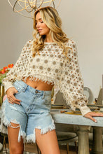 Load image into Gallery viewer, BiBi Dolman Sleeve Flower Crochet Lace Cover Up