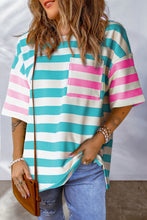 Load image into Gallery viewer, Striped Round Neck Half Sleeve T-Shirt