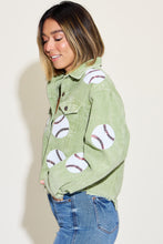 Load image into Gallery viewer, Ball Sequin Dropped Shoulder Raw Hem Jacket