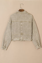 Load image into Gallery viewer, Studded Collared Neck Denim Jacket with Pockets