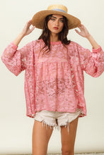 Load image into Gallery viewer, BiBi Floral Lace Long Sleeve Top