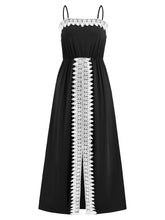 Load image into Gallery viewer, Slit Lace Detail Spaghetti Strap Dress