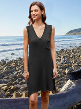 Load image into Gallery viewer, Pocketed Slit V-Neck Sleeveless Dress