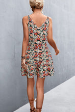 Load image into Gallery viewer, Floral Frill Trim Sleeveless Mini Dress