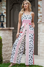 Load image into Gallery viewer, 1303 Animal Print Smock Detail Jumpsuit