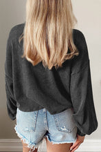 Load image into Gallery viewer, Round Neck Drop Shoulder Long Sleeve Top