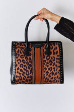 Load image into Gallery viewer, David Jones Leopard Contrast Rivet Handbag