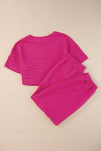 Load image into Gallery viewer, 6013 Round Neck Short Sleeve Top Waist Pants Set