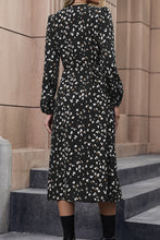 Load image into Gallery viewer, Printed Surplice Neck Long Sleeve Dress