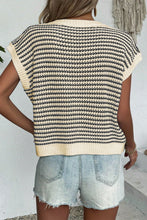 Load image into Gallery viewer, Striped Round Neck Sweater Vest