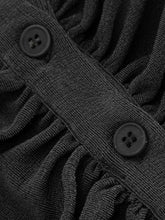 Load image into Gallery viewer, Ruched Button Up Long Sleeve T-Shirt