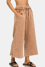 Load image into Gallery viewer, Zenana Acid Wash Fleece Wide Leg Pants
