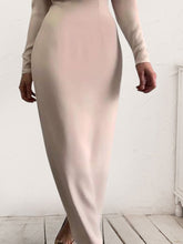Load image into Gallery viewer, Ruched Turtleneck Long Sleeve Dress