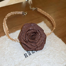 Load image into Gallery viewer, 3D Rose Alloy Buckle Necklace