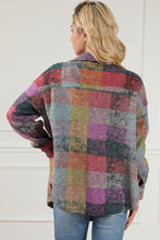 Load image into Gallery viewer, 11279 Plaid Collared Neck Button Front Jacket