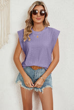 Load image into Gallery viewer, Eyelet Round Neck Tank