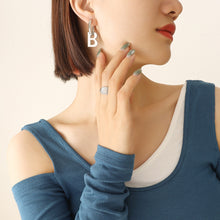Load image into Gallery viewer, Letter B Titanium Steel Earrings