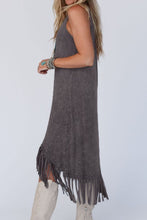 Load image into Gallery viewer, Tassel Round Neck Sleeveless Midi Dress
