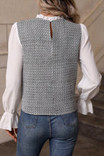 Load image into Gallery viewer, Frill Mock Neck Flounce Sleeve Blouse