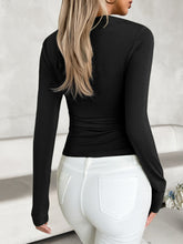 Load image into Gallery viewer, Notched Long Sleeve T-Shirt