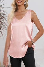Load image into Gallery viewer, Solid V-Neck Wide Strap Tank