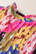 Load image into Gallery viewer, Printed Notched Long Sleeve Blouse