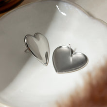 Load image into Gallery viewer, Stainless Steel Heart Stud Earrings
