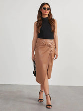 Load image into Gallery viewer, Twist Detail High Waist Skirt