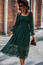 Load image into Gallery viewer, Swiss Dot Smocked Square Neck Dress