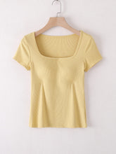 Load image into Gallery viewer, Square Neck Short Sleeve T-Shirt