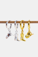 Load image into Gallery viewer, Hat & Boot Shape Asymmetrical Copper 14K Gold Plated Earrings