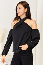 Load image into Gallery viewer, Grecian Cold Shoulder Long Sleeve Blouse