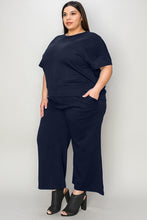 Load image into Gallery viewer, Double Take Full Size Texture Short Sleeve Top and Pants Set