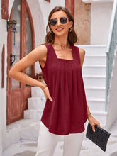 Load image into Gallery viewer, Ruched Square Neck Tank